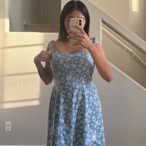 Floral Blue Dress